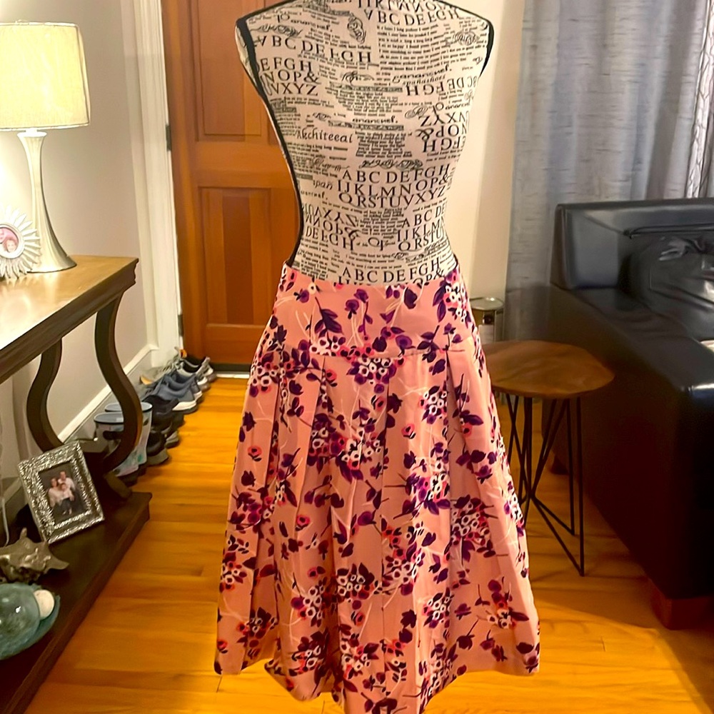 A line silk skirt from Express